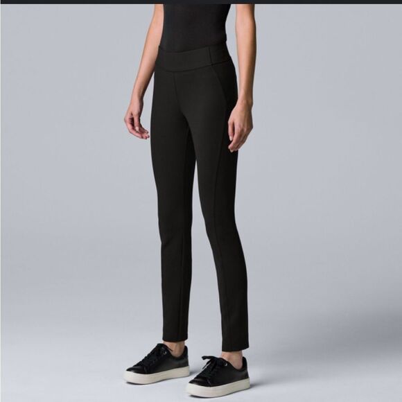 Simply Vera Wang Leggings Pants Elastic Waist Sz M - Picture 1 of 11
